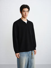 Men's Contrast Layered-Look Collar Pullover