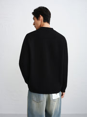 Men's Contrast Layered-Look Collar Pullover