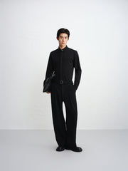 Men's Slim-Fit Embroidered Business Shirt