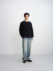 Men's Layered-Look Embroidered Waffle T-Shirt