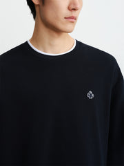 Men's Layered-Look Embroidered Waffle T-Shirt