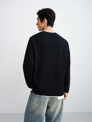 Men's Layered-Look Embroidered Waffle T-Shirt