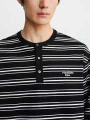 Men's Contrast-Stripe Long-Sleeve T-Shirt