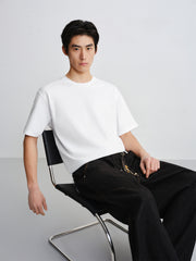 Men's Solid Embroidered Short-Sleeve T-Shirt