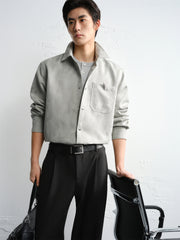 Men's Allover Textured Jacquard Shirt