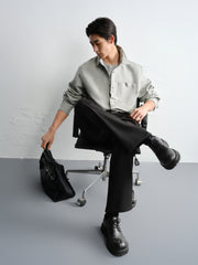 Men's Allover Textured Jacquard Shirt