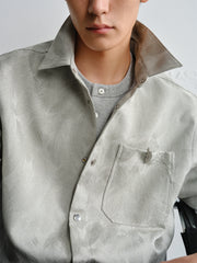 Men's Allover Textured Jacquard Shirt