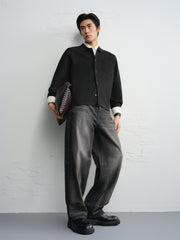 Men's Loose-Fit Acetate Cardigan