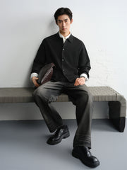 Men's Loose-Fit Acetate Cardigan