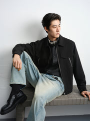 Men's Textured Jacquard Commuter Jacket