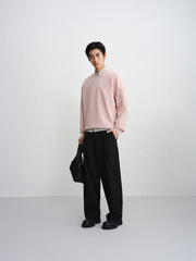 Men's Loose-Fit Embroidered Crewneck Sweatshirt