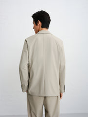 Men's Seersucker Notch-Lapel Blazer