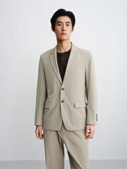 Men's Seersucker Notch-Lapel Blazer