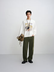 Men's Graphic Print Crewneck Sweatshirt