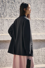 Women's Classic Boxy Notch-Lapel Blazer