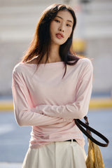 Women's Lyocell-Blend Straight-Neck T-Shirt