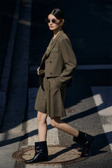 Women's Cropped Structured Suit Set