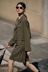 Women's Cropped Structured Suit Set