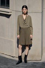 Women's Cropped Structured Suit Set