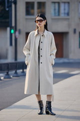 Women's Oversized Trench-Style Jacket with Belt