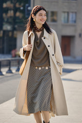 Women's Oversized Trench-Style Jacket with Belt