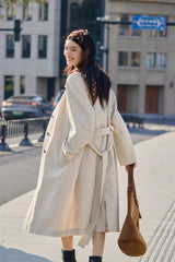 Women's Oversized Trench-Style Jacket with Belt