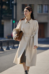Women's Oversized Trench-Style Jacket with Belt