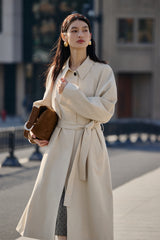 Women's Oversized Trench-Style Jacket with Belt