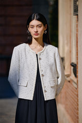 Women's Short Tweed Knit Jacket