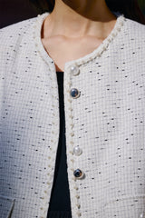 Women's Short Tweed Knit Jacket