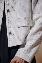 Women's Short Tweed Knit Jacket