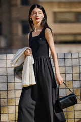 Women's Slim U-Neck Sleeveless Dress