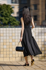 Women's Slim U-Neck Sleeveless Dress