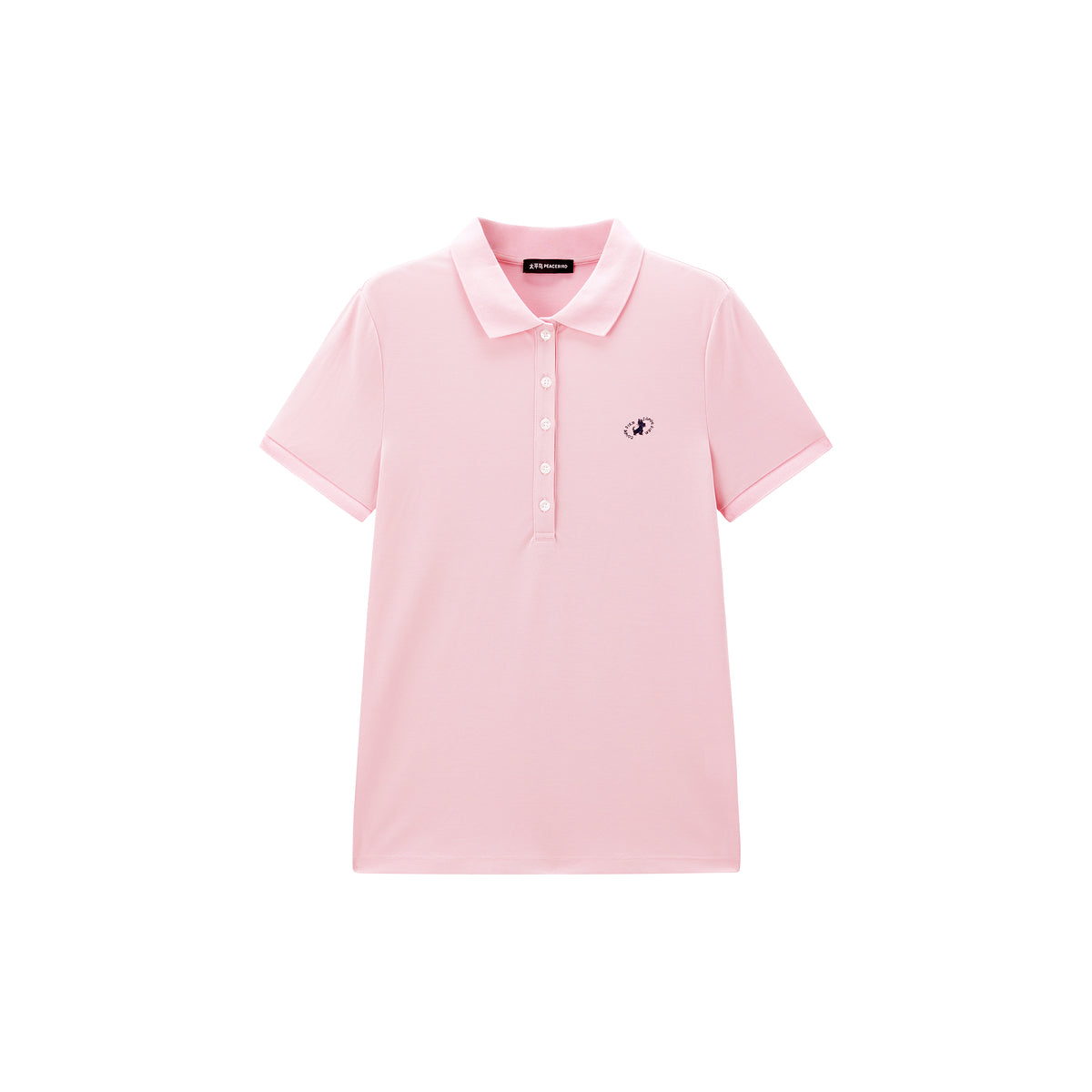 Women's Embroidered Polo Shirt with Mulberry Silk