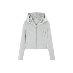 Women's Slim-Fit Contoured Panel Hooded Sweatshirt