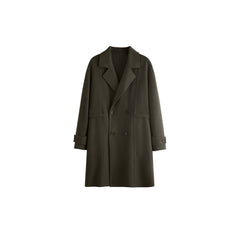 Men's Vintage Double-Breasted Wool Coat