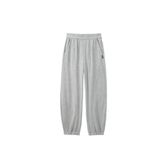 Women's Gray Spliced Knit Pants