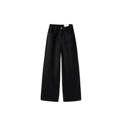 Women's Black High Waist Wide Leg Jeans