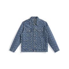 Men's Vintage Jacquard Denim Jacket