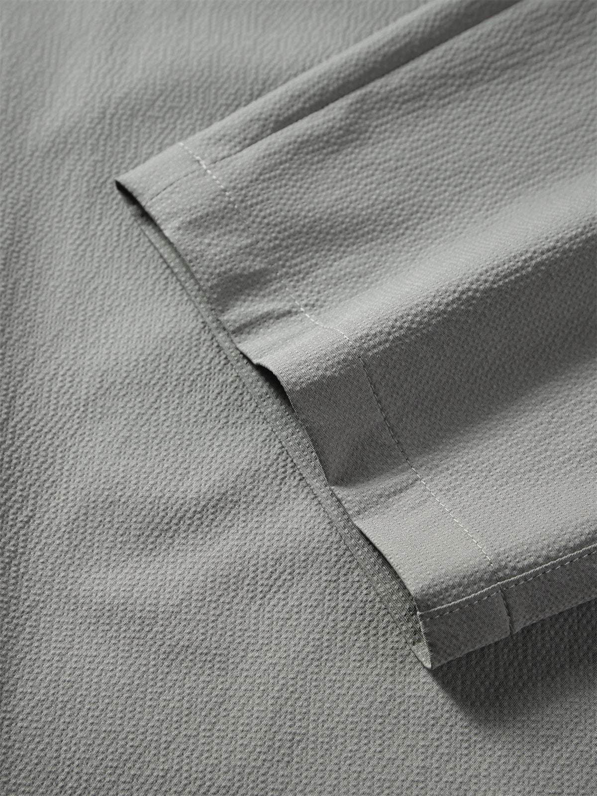 Men's Khaki Tencel Seersucker Cropped Tapered Pants