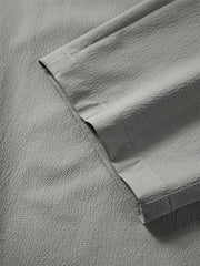 Men's Khaki Tencel Seersucker Cropped Tapered Pants