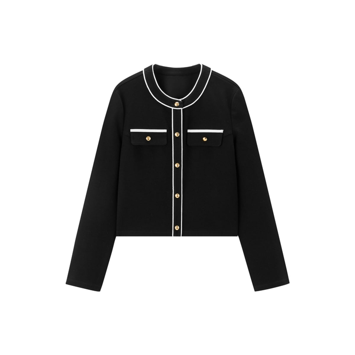 Women's Classic Tweed-Inspired Short Jacket