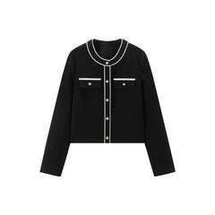 Women's Classic Tweed-Inspired Short Jacket