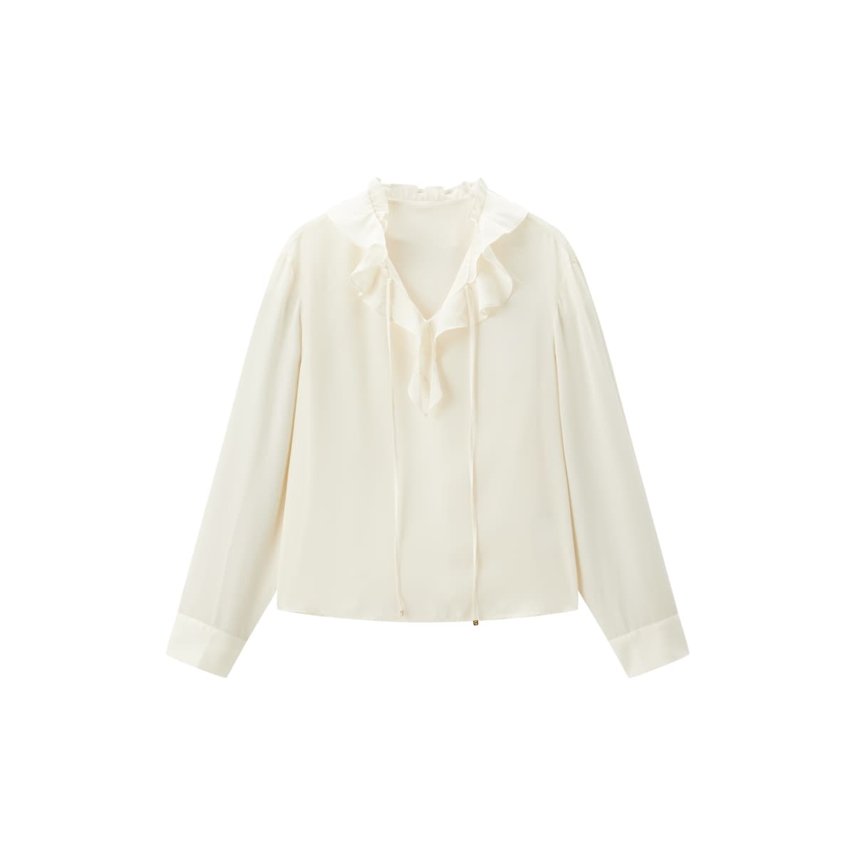 Women's Ruffled-Collar Chiffon Blouse