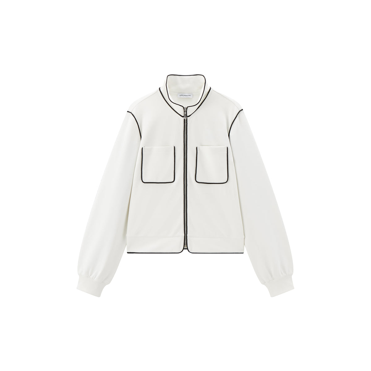 Women's Contrast-Trim Tweed-Inspired Jacket