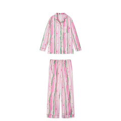 Women's Casual Vibrant Stripe Loungewear Set