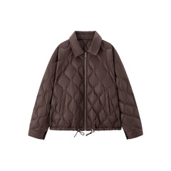 Women's Lightweight Puffer Jacket with Drawstring Hem