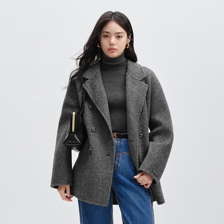 Women's Straight Wool Coat