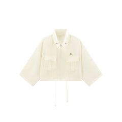 Women's Cropped Acetate Utility Jacket