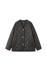 Women's Oversized Down Shirt with Detachable Scarf